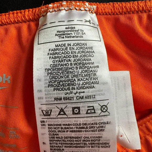 Reebok Orange Athletic Shorts Lightweight Breathable - Picture 5 of 8